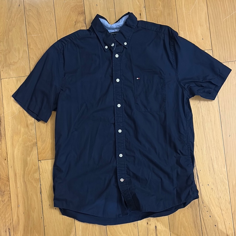 Tommy Hilfiger Navy Short Sleeve button down